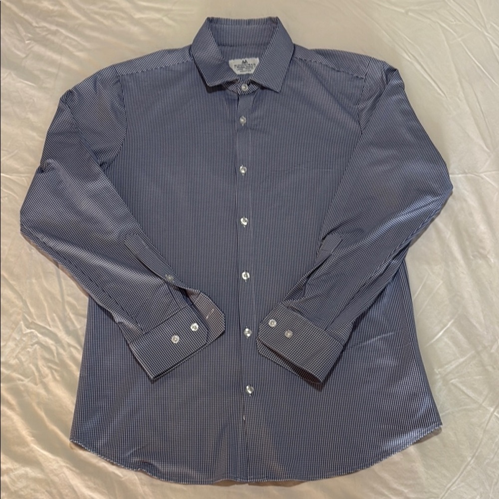 Mizzen+Main Blue Checkered Men's Shirt